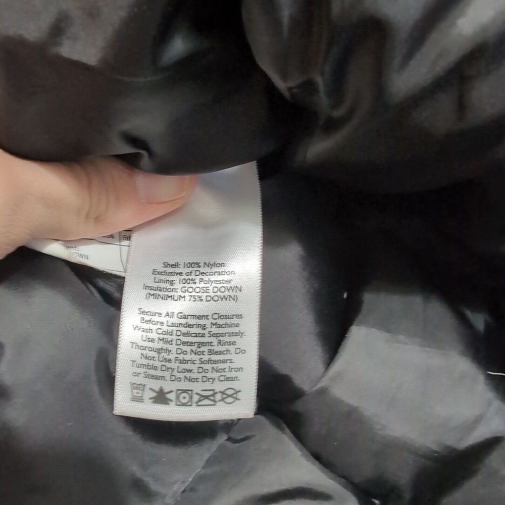 Eddie Bauer Vest Premium Goose Down Black Puffer Full‎ Zip Men's Large 27R - Picture 5 of 6